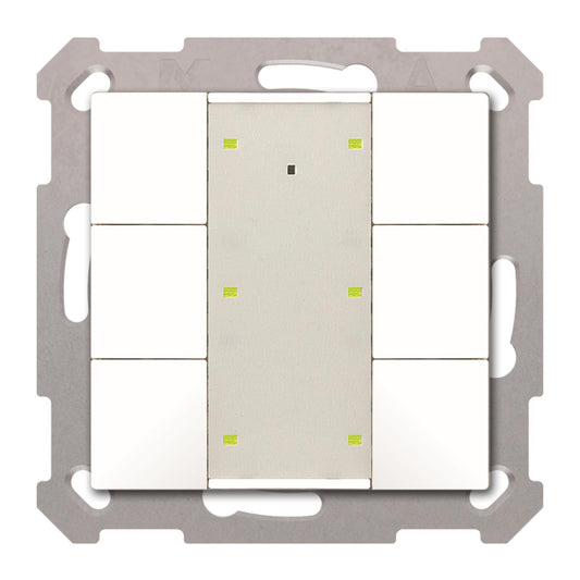 MDT BE-TA55P6.G2 Taster Plus 55 6-fach   Reinweiß glänzend