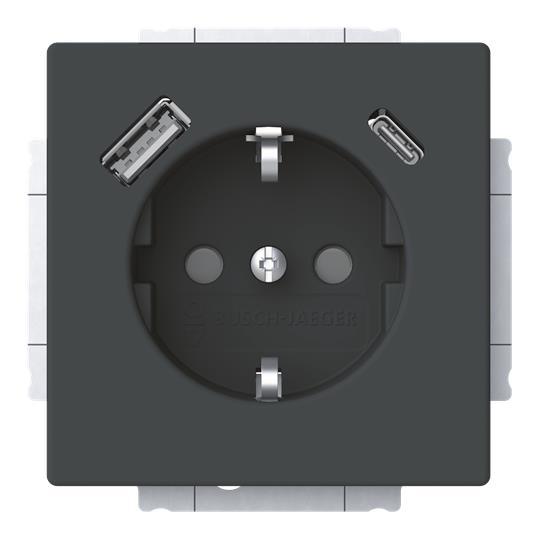 BJ SCHUKO -/USB-A+C    20 EUCB2USBAC-885 Steckdose