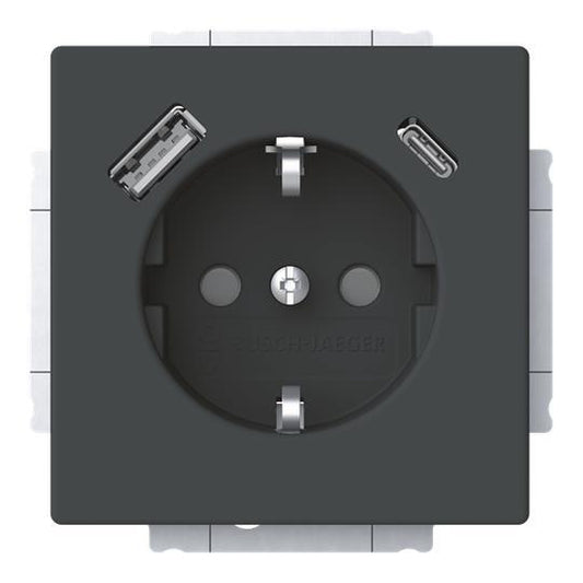 BJ SCHUKO -/USB-A+C    20 EUCB2USBAC-885 Steckdose
