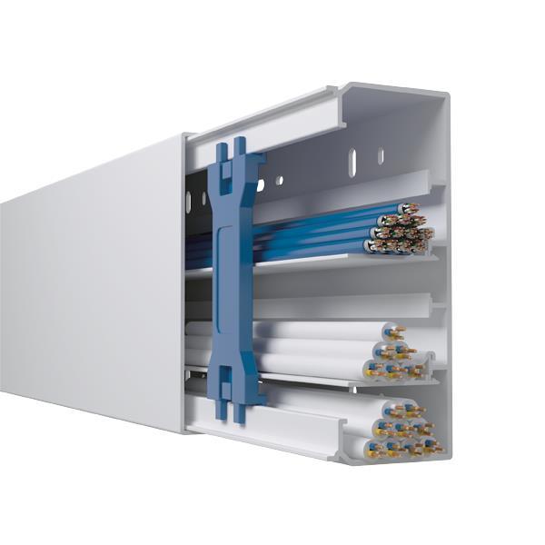 GGK Kanal FB 80x150                11492    alpinweiss mit 2 DIN-Montageschienen