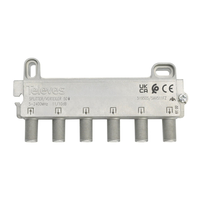 Televes 5-fach Verteiler        SAV511FZ        5-2400 MHz VD: 10dB