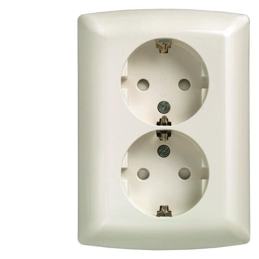 Siemens 5UB22113 DELTA Schuko-           Doppelsteckdose 10/16A 250V