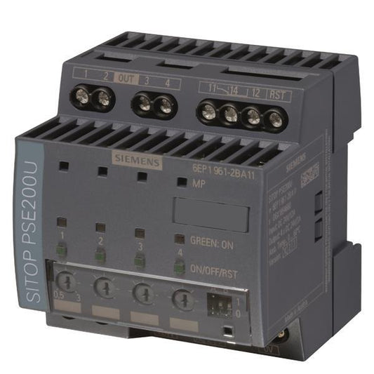 Siemens 6EP19612BA11 SITOP PSE200U 3A    Selektivitätsmodul 4-kanalig Eing. 24VDC