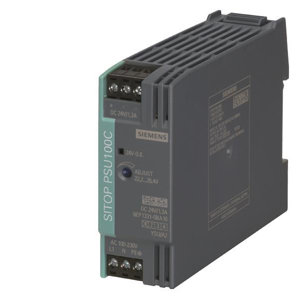 Siemens 6EP13315BA10 SITOP PSU100C 24V/  1,3A gerege. Stromvers. Eing. 120-230VAC