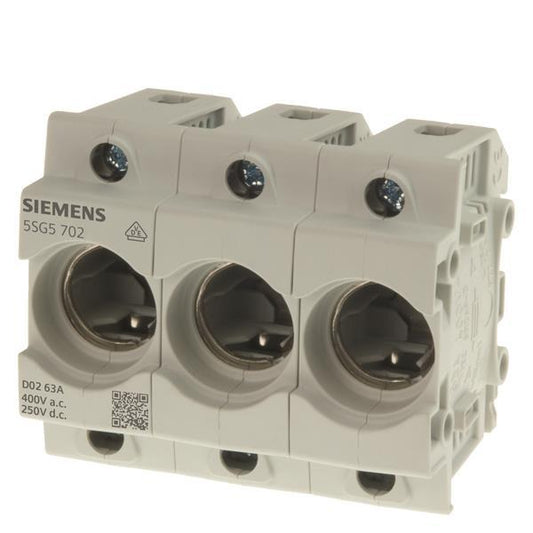 Siemens 5SG5702 D02 63A 70mm 3pol        Neozed Sicherungssockel Schnappbefest.
