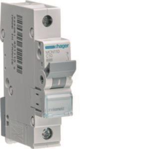 Hager Leitungsschutzschalter      MCN110 1polig 6kA C-10A 1M