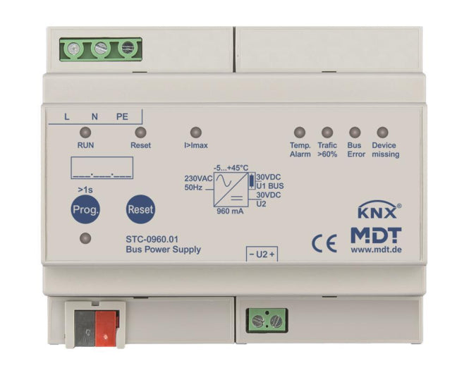 MDT STC-0960.01 Busspannungsversorgung   960mA 6TE REG m.Diagnosefunktion