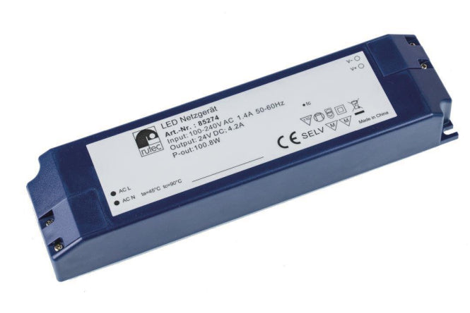 RUTEC LED Netzgerät 24V 100W IP20  85274      100-240V LBH 204x54x30mm