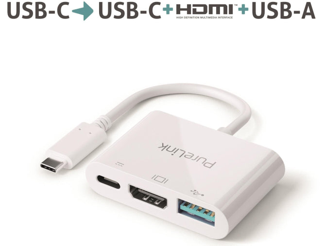 PureLink Multiport-Adapter 0,10m   IS270 USB-C auf HDMI, USB-A und USB-C iSerie