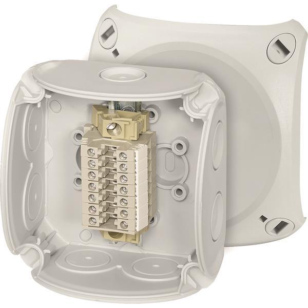 Hensel Reihenklemmenkasten     RK 0207 T 1,5-2,5qmm 7 Klemmen WKM, m.Außenlaschen