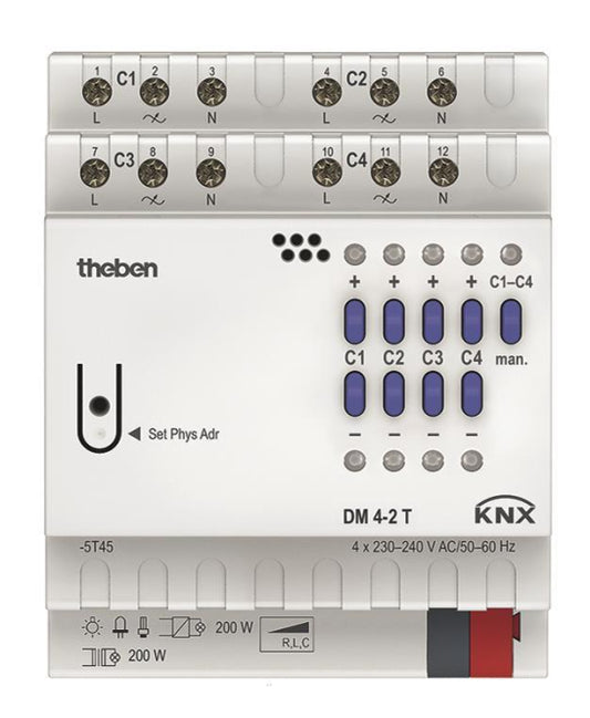 THEB KNX Dimmaktor          DM 4-2 T KNX 4-fach