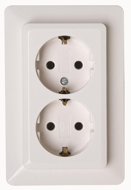 Kopp Schuko-Steckdose 2f 16A   917213007 Obj.2002 arktis-weiß