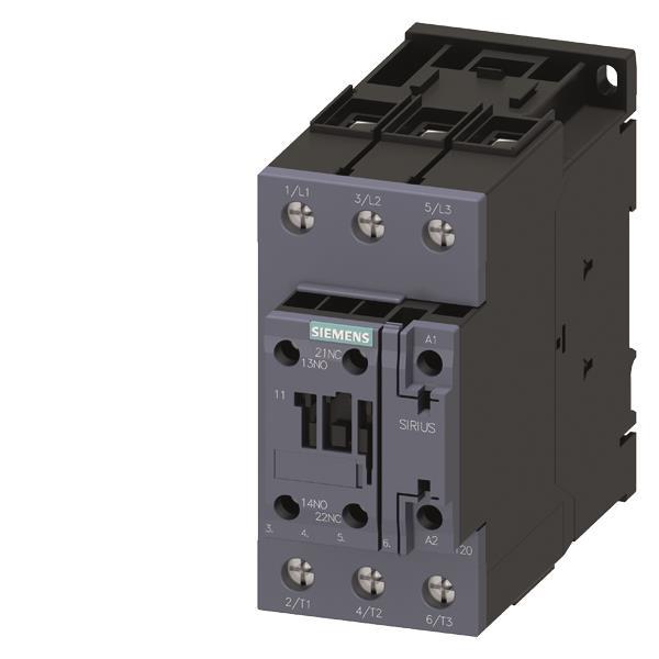 SIEM Koppelschütz AC 3:    3RT2036-1KB40 22kW/400V, 1S+1Ö, DC 24V, 3pol. S2