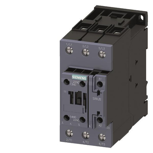 SIEM Koppelschütz AC 3:    3RT2036-1KB40 22kW/400V, 1S+1Ö, DC 24V, 3pol. S2
