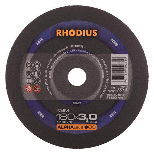 Rhodius Trennscheiben KSM         200509 180x3,0x22,23                      Stahl