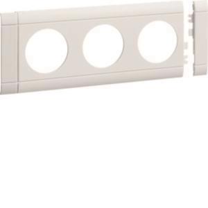 Hager Blende 3fach Steckdose GB080309016 hfr OT80mm verkehrsweiß