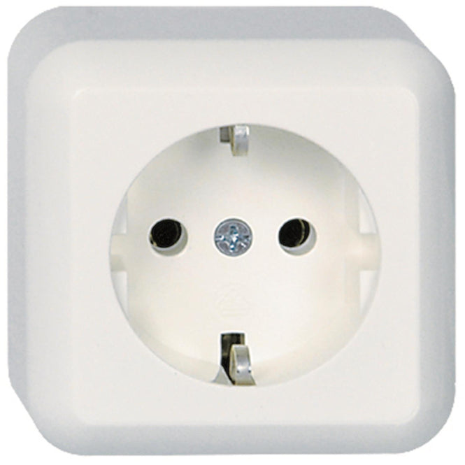 ELSO AP Contura Schuko            395004     1fach reinweiss mit Schraubklemmen