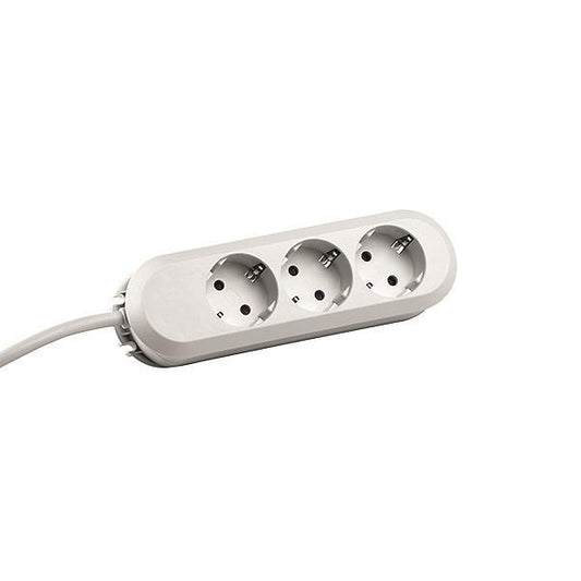 Bachmann Tischsteckdose 3xSchuko 387.272 weiß Strom 5m Schuko