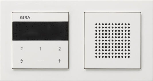 GIRA 232029 UP-Radio IP Lautsprecher+    Rahmen E2 Reinweiß glänzend