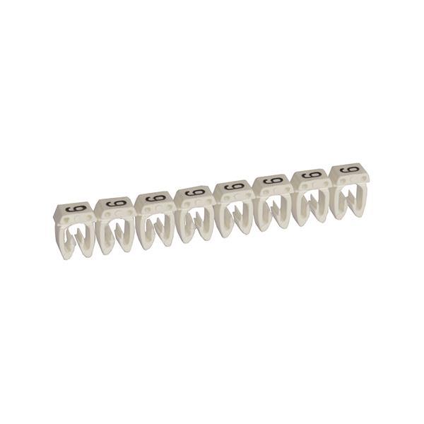 Legrand 038219 Kennzeichnungssystem CAB3 0,5-1,5qmm Ziffer:9 weiß