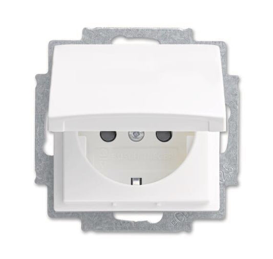 BJ balance SI Schuko mit     20 EUKB-914 Klappd. + erh. Ber.-sch. / alpinweiss