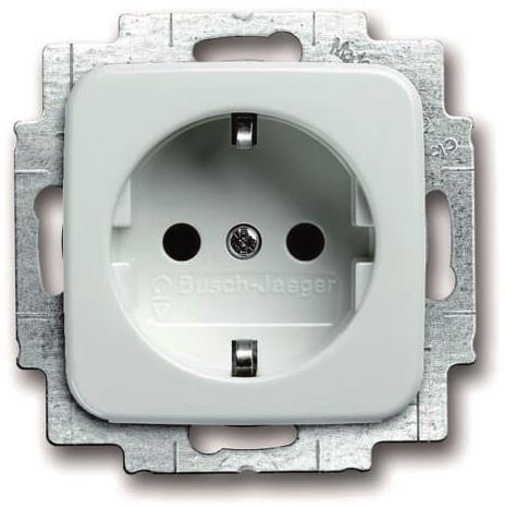 BJ Reflex SI Schuko Kombi  20 EUCBLI-214   mit LED-Beleuchtung alpinweiss