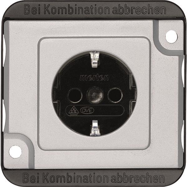 Merten SCHUKO-Steckdose     MEG2300-7060 mattsilber m.BRS Steckklemmen PANZER