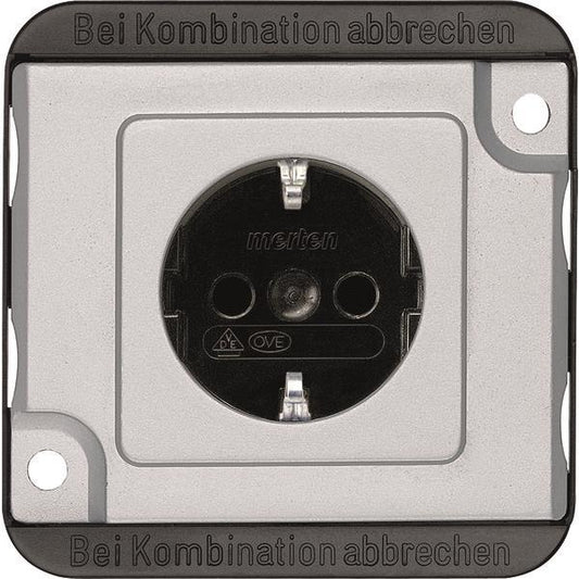 Merten SCHUKO-Steckdose     MEG2300-7060 mattsilber m.BRS Steckklemmen PANZER