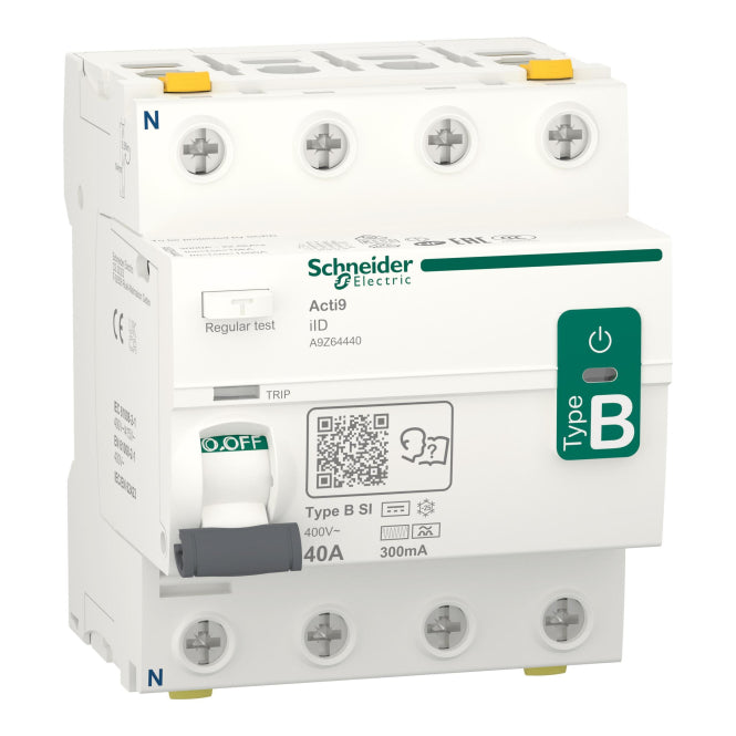 Schneider FI-Schalter 4P 40A    A9Z64440 300mA IID TYP B-SI Allstromsensitiv