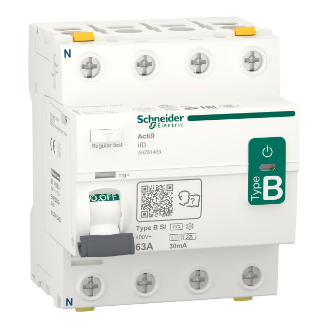 Schneider FI-Schalter 4P 63A    A9Z61463 30mA IID TYP B-SI Allstromsensitiv
