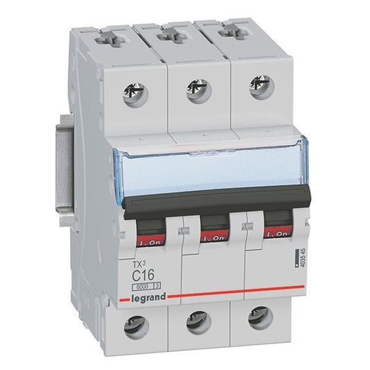 Legrand 403545 TX3 LS-Schalter C 16A     3-polig 6kA 400VAC 3TE