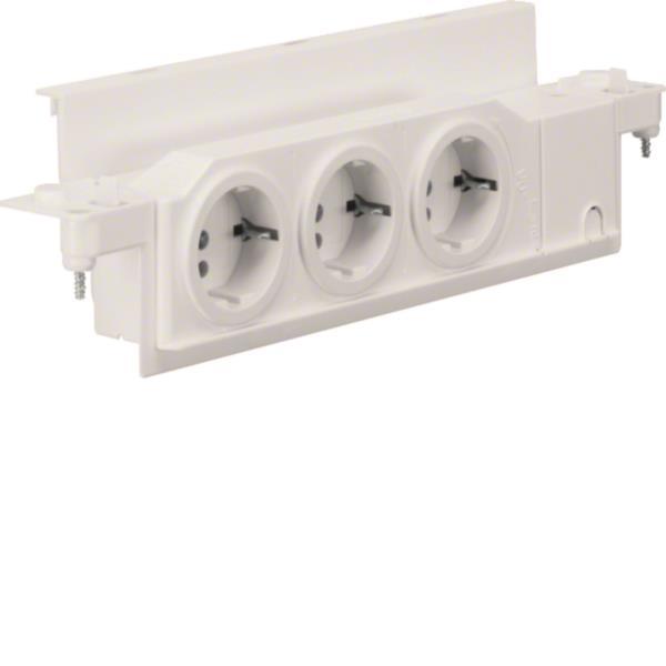 Hager Schuko-Steckdose Volta      VZ00HW 3fach drehbar f.HWV
