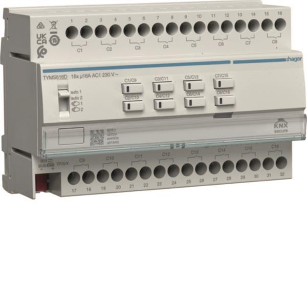Hager Schalt-/Jal.akt.16/8f KNX TYMS616D Secure 16A