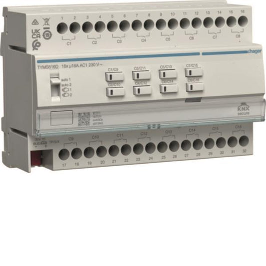Hager Schalt-/Jal.akt.16/8f KNX TYMS616D Secure 16A