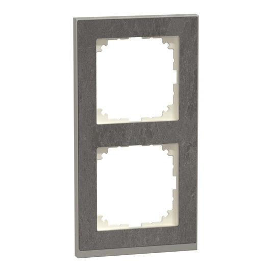 Merten M-Pure Decor-Rahmen  MEG4020-3669 2fach Schiefer/aluminium