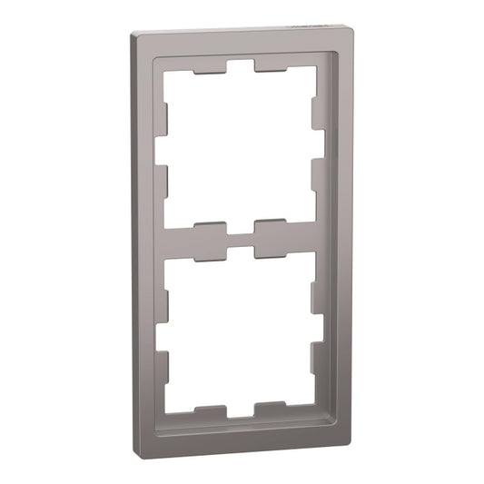 Merten D-Life Rahmen 2fach  MEG4020-6536 Edelstahl