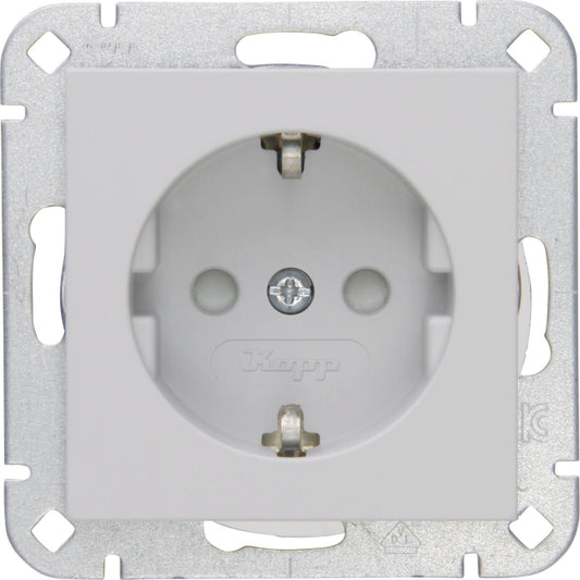 Kopp SCHUKO-Steckd. erh. Ber. 940034000  HK07 grau-matt