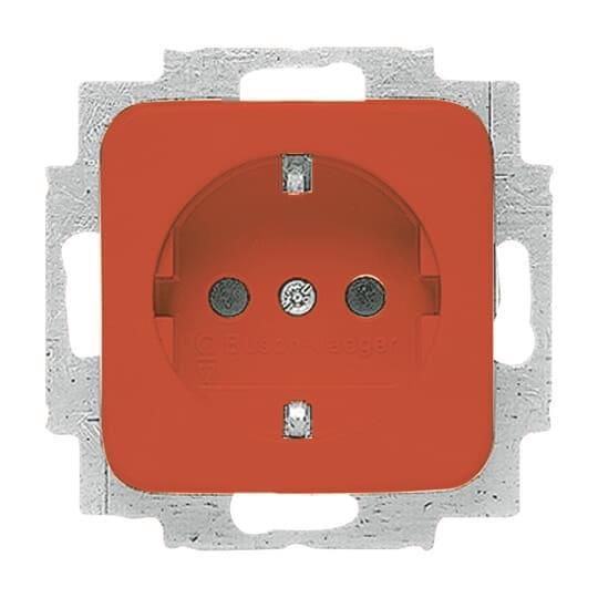 BJ SCHUKO Steckdosen-     20 EUC-217-101   Einsatz rot RAL3020 SI/Reflex