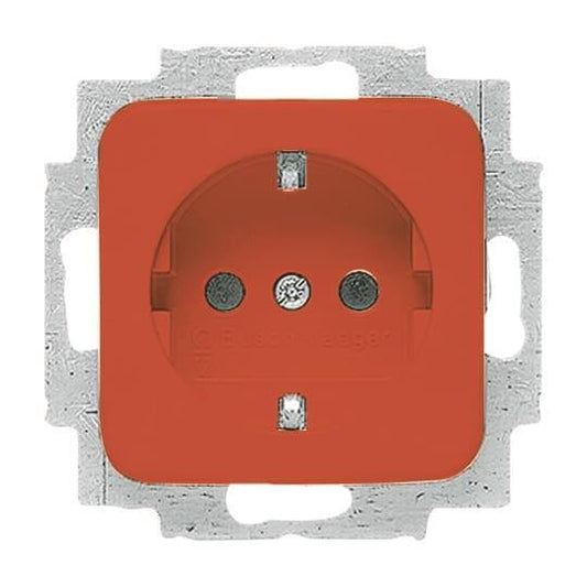 BJ SCHUKO Steckdosen-     20 EUC-217-101   Einsatz rot RAL3020 SI/Reflex