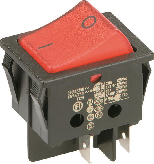 Bachmann Wippenschalter s/rot    924.099 Serie 3652 2pol Ausschalter bel.
