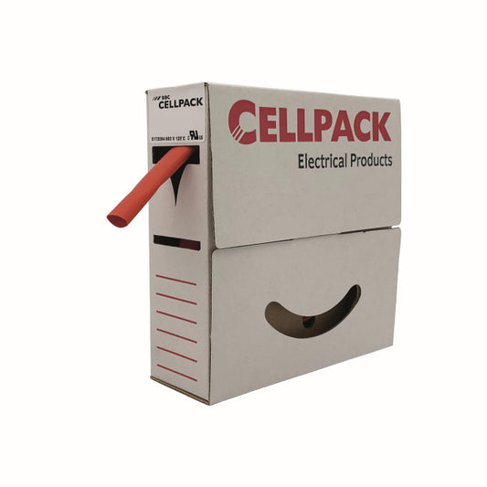 CELL Schrumpfschlauch-     SB 12-4 rt 8m Abrollbox, 12-4mm/L:8m, rot