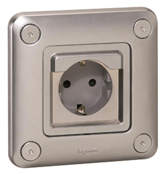 Legrand 077836 Steckdose (SK)            Berührungsschutz Soliroc IP20 IK10 grau