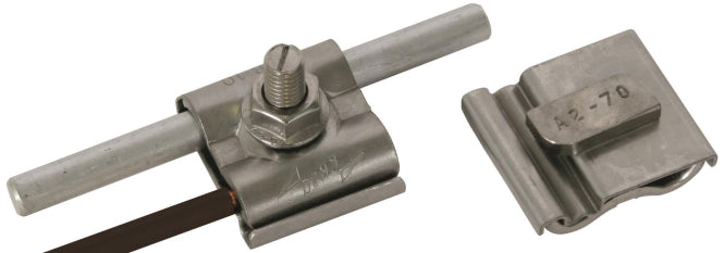 DEHN UNI-Erdungsklemme NIRO f. Rd 540250 8-10mm u. Leiter 4-50qmm m. Schraube M8