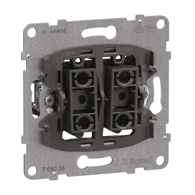 Legrand 765008 SEANO Einsatz             Doppelwechselschalter 10AX Steckklemmen