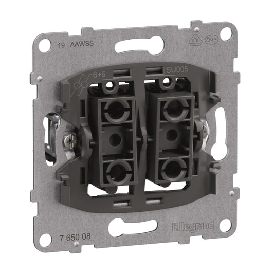 Legrand 765008 SEANO Einsatz             Doppelwechselschalter 10AX Steckklemmen