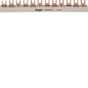 Hager Phasenschiene 3polig       KDN363B Gabelanschluss 10qmm 63A 57 Module