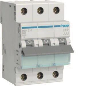 Hager Leitungsschutzschalter      MBN332 3polig 6kA B-32A 3M