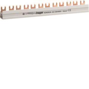 Hager Phasenschiene 2polig       KDN263A Gabelanschluss 10qmm 63A 12 Module