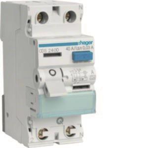 Hager Fi-Schalter 2polig 6kA 40A CDS240D ** 30mA Typ A QuickConnect