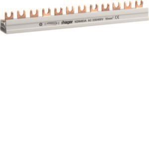 Hager Phasenschiene 4polig       KDN463A Gabelanschluss 10qmm 63A 12 Module
